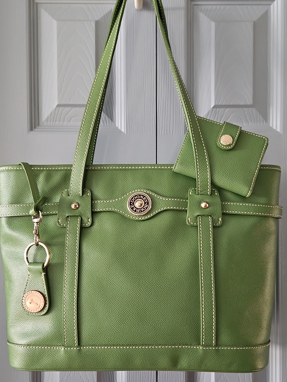 Vintage Dooney & Bourke Pebble Leather Tote Bag & Matching Wallet